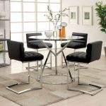 Furniture of America Livada II Black Counter Height Dining Table Set