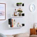 Amazon.com: White and Black Wall Shelves,32inch Floating Wooden Wall