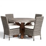 Abbott Round Brown Table & Huntington Dining Chair Set | Pottery Barn