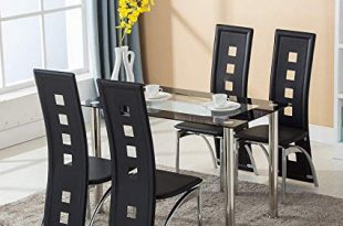 Amazon.com - Mecor Dining Room Table Set, 5 Piece Glass Kitchen