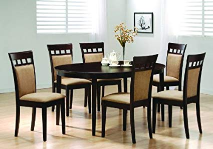Amazon.com - Oval Dining Room Wood Table Chair Set Kitchen Chairs