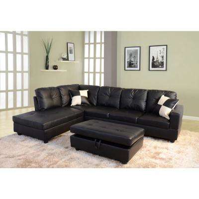 Black - Sectionals - Living Room Furniture - The Home Depot