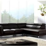Black Leather Sectional | Sectional Sofa with Chaise | L shaped