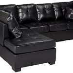 Amazon.com: Darie Sectional Sofa with Left-Side Chaise Black
