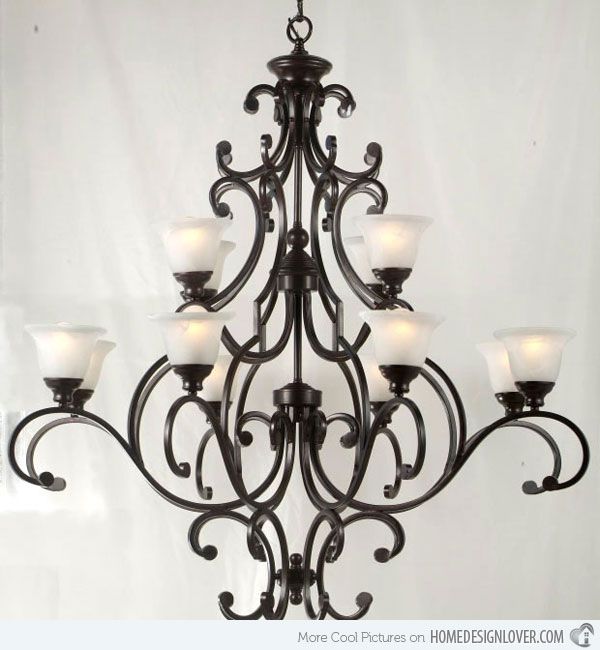 20 Wrought Iron Chandeliers | Iron wall decor | Wrought iron