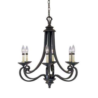 Black - Candle-Style - Chandeliers - Lighting - The Home Depot