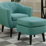 Buy Light Blue Accent Chair W/ Ottoman in El Paso, TX - ECOF