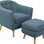 Rozelle Blue Accent Chair & Ottoman in 2018 | Living room ideas