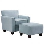 Amazon.com: Park Avenue Sky Blue Hand-tied Accent Chair and Ottoman