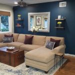 Blue paint color Seaworthy by Sherwin Williams. Perfect for living