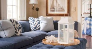 Navy Blue | Coastal Design | Navy blue sofa, Home Decor, Home
