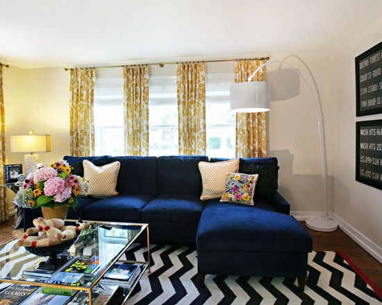 15 Lovely Living Room Designs with Blue Accents