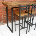 Breakfast Bar Table Bar Stools Rustic By Metal Kitchen Table And Chairs
