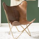 Mistana Justa Leather Butterfly Chair & Reviews | Wayfair