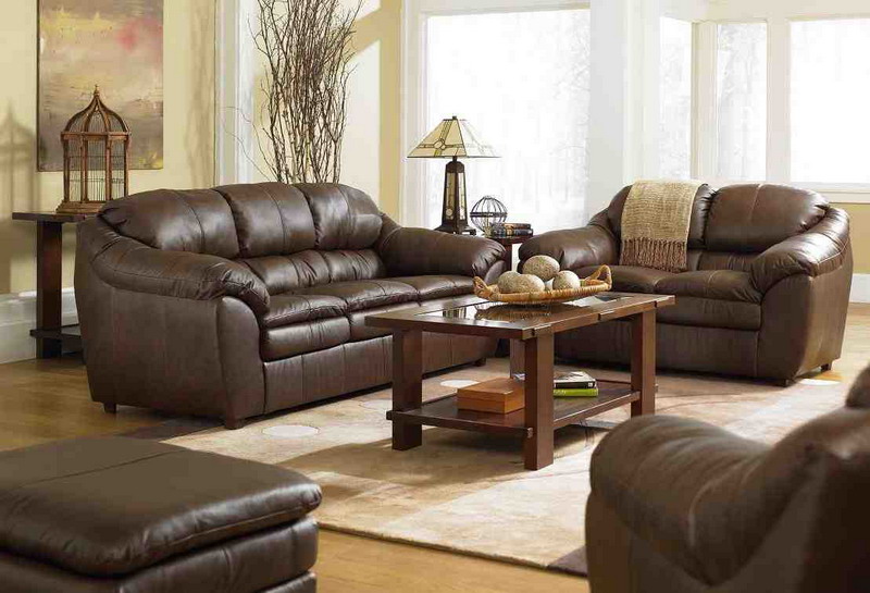 Living Room Design Ideas With Brown Leather Furniture | : Living
