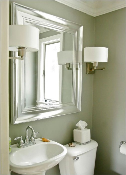 Brushed Nickel Bathroom Mirror as Sweet Wall Decoration | HomesFeed