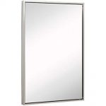 Amazon.com: Clean Large Modern Brushed Nickel Frame Wall Mirror
