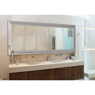 Satin Nickel Bathroom Mirror | Wayfair