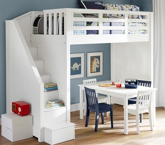 Full Size Loft Bed With Stairs - Visual Hunt