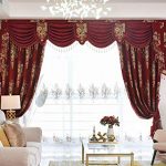Amazon.com: Queen's House Elegant Burgundy Curtains 84 Inches Long