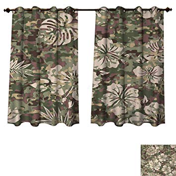 Amazon.com: Anzhouqux Camo Blackout Thermal Backed Curtains for