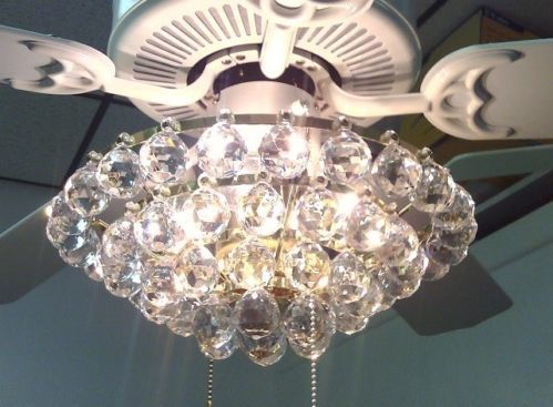 Acrylic Crystal Chandelier Type Ceiling Fan Light Kit | Lighting