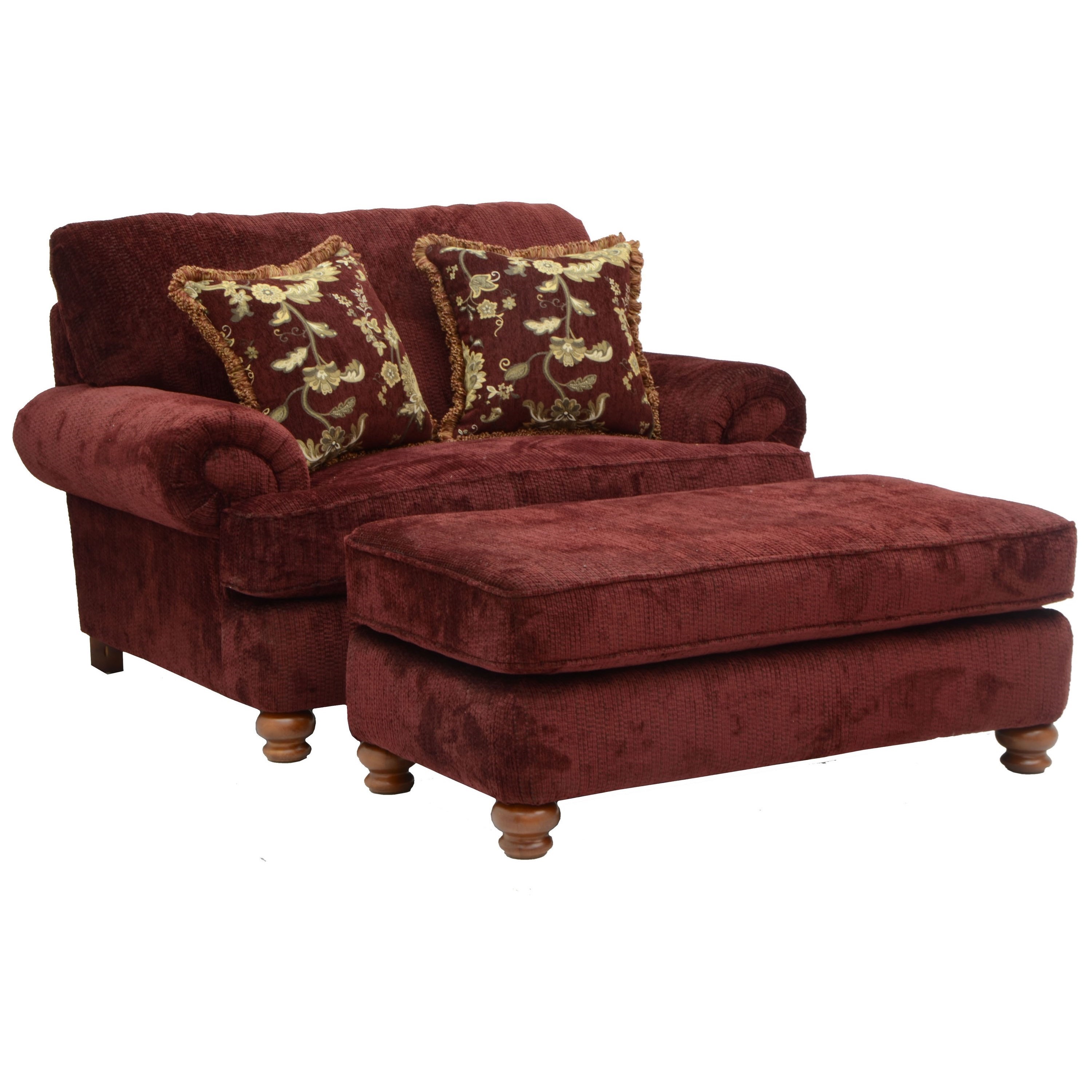 Jackson Furniture Belmont Chair and a Half & Ottoman | Bullard