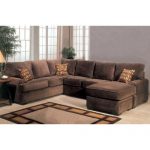 Amazon.com: Sectional Sofa Couch Chaise with Block Feet in Chocolate