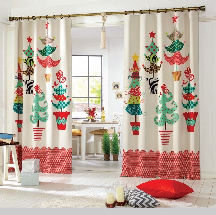 Get your desired need in christmas curtains for windows for antique