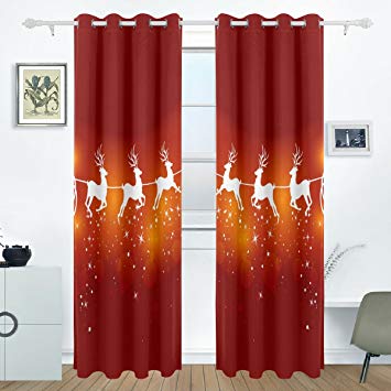 Amazon.com: DEYYA Merry Christmas Curtains Drapes Panels Darkening