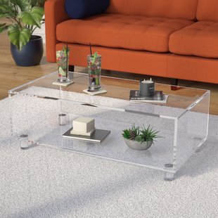 Clear Acrylic Glass Coffee Table