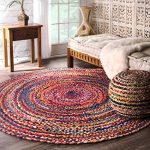Amazon.com: nuLOOM Hand Braided Bohemian Colorful Cotton Round Rug