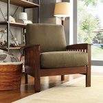 Amazon.com: TRIBECCA HOME Hills Modern Mission-Style Oak Upholstered
