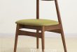 Minimalist Modern Design Solid Wooden Padded Dining Chair, Fashion