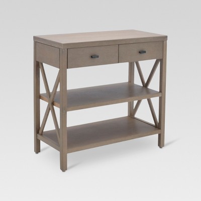 Owings Console Table With 2 Shelves And Drawers Rustic - Threshold