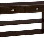 Jofran 1030-4 Sofa/Media Table with 2 Drawers - 2 Shelves & Oval