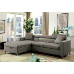 Shop Furniture of America Klenins Contemporary Tufted Grey Leather