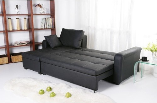 Contemporary Sectional Sleeper Sofa Leather