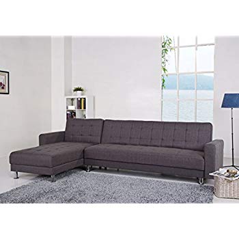 Amazon.com: Gold Sparrow Frankfort Convertible Sectional Sofa Bed