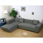 Sofa Covers L Shape,2pcs Polyester Fabric Stretch Slipcovers for