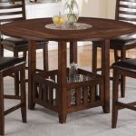 Acme Theodora Drop Leaf Counter Height Dining Table in Walnut 70030