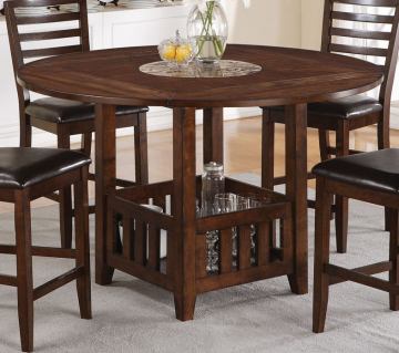 Acme Theodora Drop Leaf Counter Height Dining Table in Walnut 70030