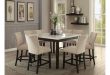 Nolan White Marble Top Counter Height Dining Set - Shop for