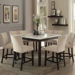 Nolan White Marble Top Counter Height Dining Set - Shop for