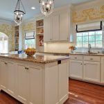 White Kitchen Cabinets with Granite Countertops - Transitional