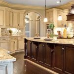 Image of: Cream Colored Distressed Kitchen Cabinets | Decorating