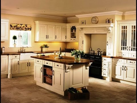 Cream Colored Kitchen Cabinets Furniture - YouTube