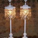 Beautiful crystal chandelier table top lamps for garden and small