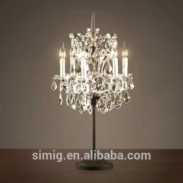 Crystal Chandelier Table Top Lamps