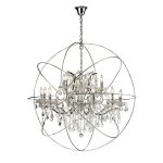 Shop 18-light Iron/ Egyptian Crystal Orb Chandelier - Free Shipping